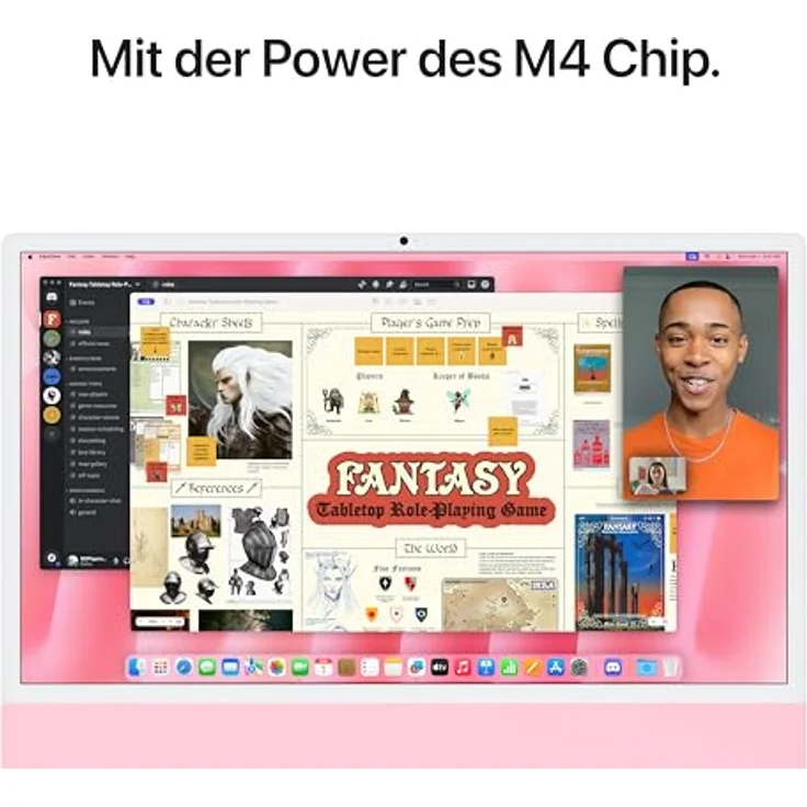 Apple iMac 24" (2024), MWV43D/A, Apple M4 10-Core GPU, 16 GB RAM, 256 SSD, Rosé – Bild 4