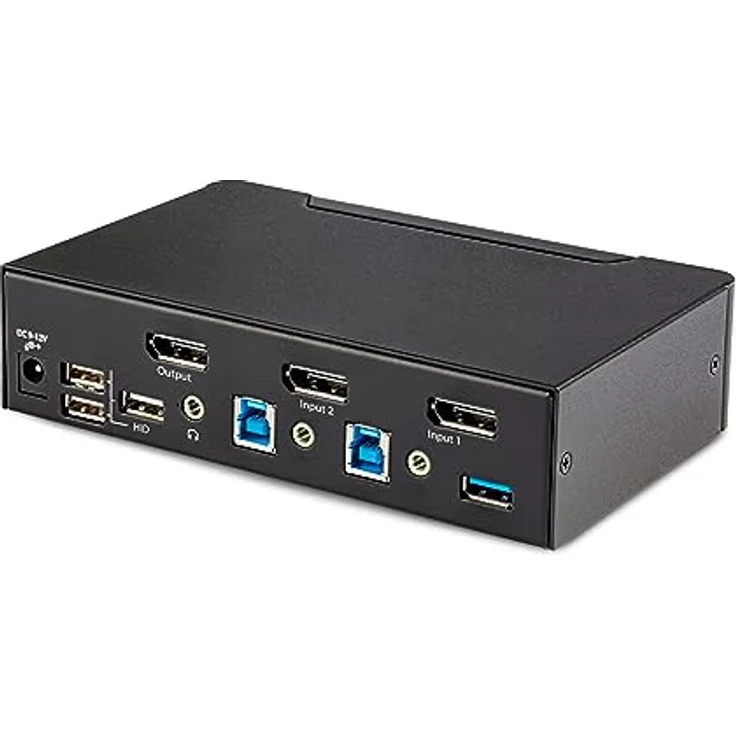 StarTech.com 2-Port 8K KVM-Switch DisplayPort 1.4, 8K 60Hz / 4K 144Hz, DP 1.4, 2X USB 3.0 Ports, 4X USB 2.0 HID Ports, KVM DisplayPort Umschalter, Taste & Hotkey, MST (D86A2-2-PORT-8K-KVM) – Bild 2