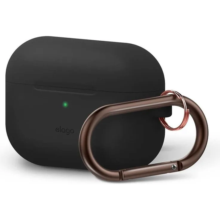 Elago Original Kopfhörertasche, Schutzhülle aus Silikon für AirPods Pro, Schwarz