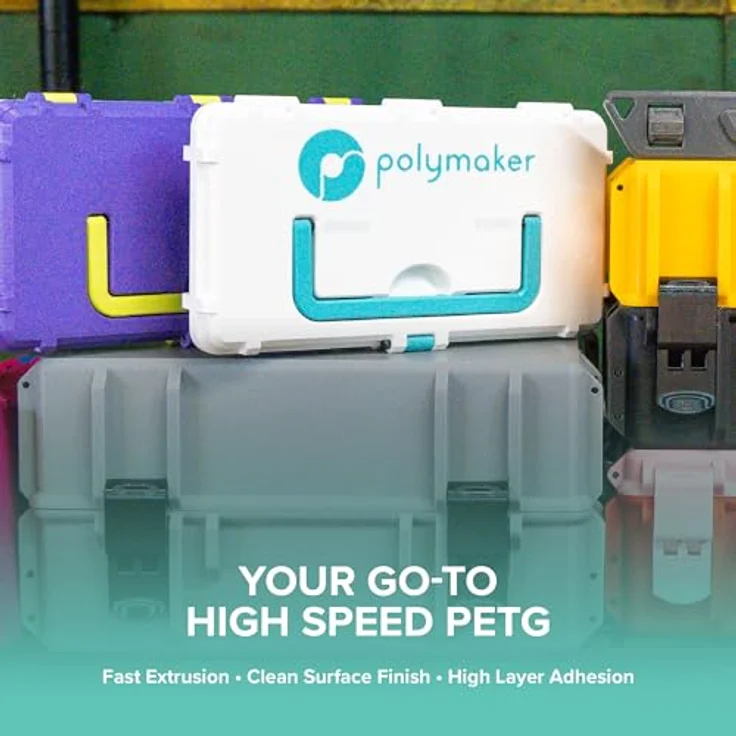 Polymaker PETG 3D-Drucker-Filament, 1,75 mm, 1 kg, hoher Durchfluss bis 300 mm/s, hervorragende Schichthaftung, verwindungsfrei, ideal für Prototypen – Bild 2