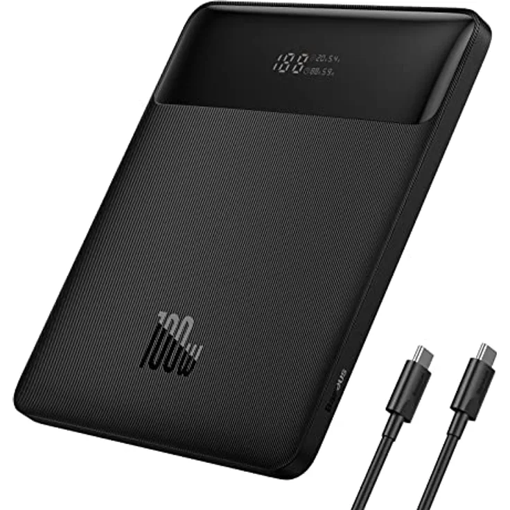Powerbank Laptop Baseus PD 100 W 20000 mAh USB C Power Bank Slim Externe Batterien QC 4.0 Schnellladegerät für Laptops MacBook Air Dell Haiwei HP iPad iPhone 14/13 Samsung Galaxy Switch Airpods