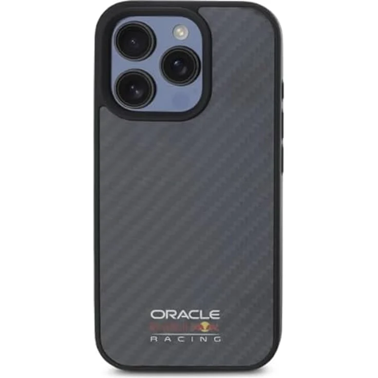 Red Bull RBHMP16L24CFILSK iPhone 16 Pro Hardcase Hülle, Schwarz mit Carbonfaser-Logo und MagSafe-Kompatibilität – Bild 3