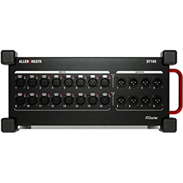 Allen & Heath DT168, Dante I/O Expander mit 16 XLR Input, 8 XLR Output, tragbares Stagebox-Design, 96kHz/48kHz – Bild 1