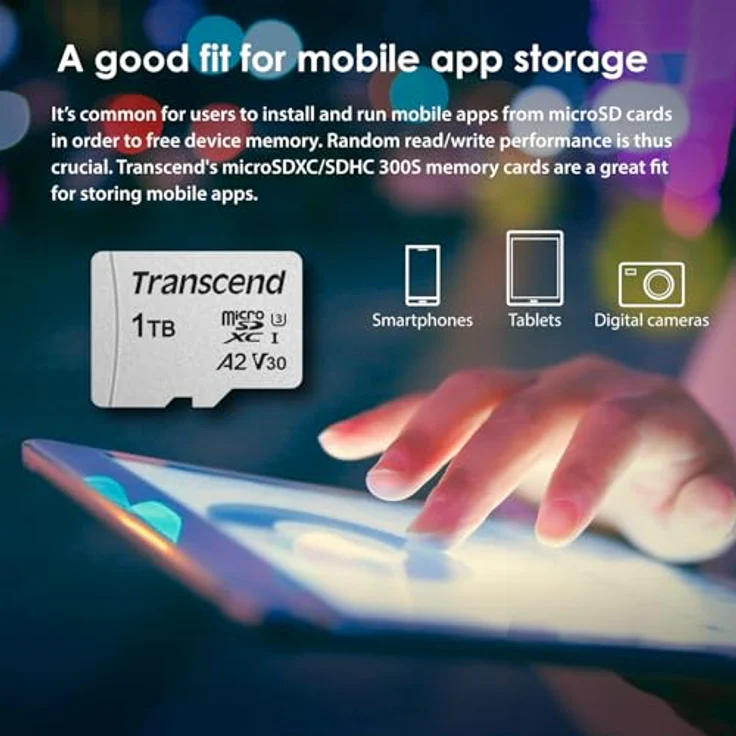 Transcend Highspeed 16GB  micro SDXC-SDHC Speicherkarte (für Smartphones, etc. und Digitalkameras) - Class 10, UHS-I – TS16GUSD300S-AE (mit Adapter) – Bild 6