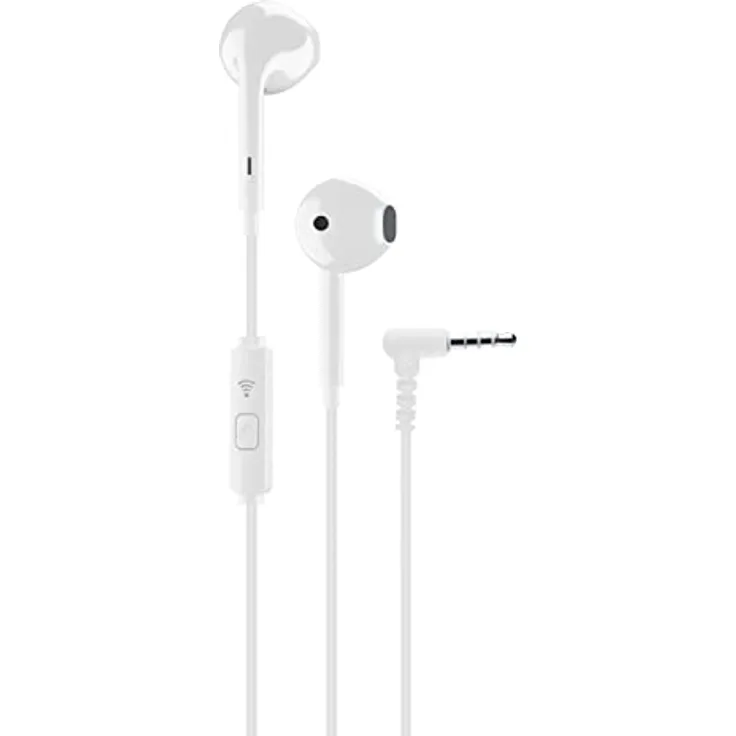 cellularline | Voice Capsule | Kapselkopfhörer mit Kabel und Mikrofon - Klinke 3,5 mm - Farbe Weiß