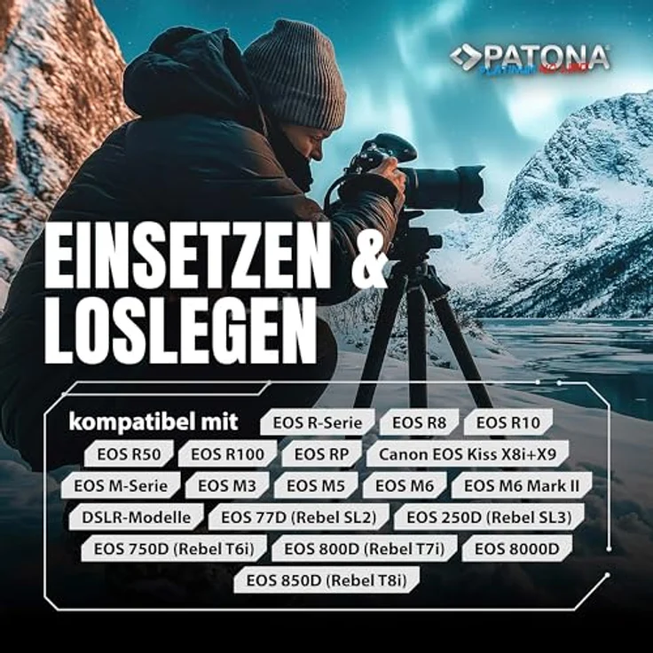 PATONA Platinum LP-E17, USB Akku (1000 mAh) mit direktem USB-Eingang, kompatibel mit Canon EOS RP/R10/R100/77D/200D/250D/750D/760D/800D – Bild 4