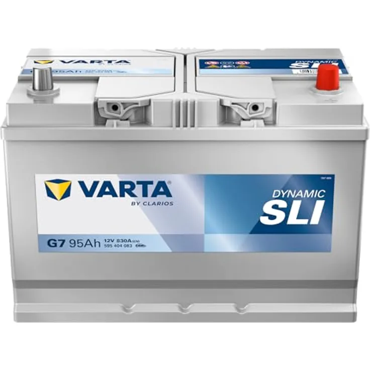 VARTA G7 Blue Dynamic, 12V Autobatterie mit 95Ah und 830A Kälteprüfstrom, wartungsfrei