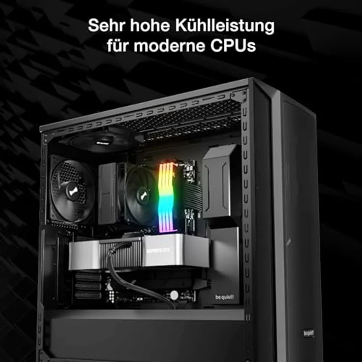 be quiet! Pure Rock 3 CPU-Kühler - 120mm, schwarz - Leistungsstarker Kühler mit 6 Heatpipes, PWM-Lüfter für bis zu 190W TDP – Bild 2