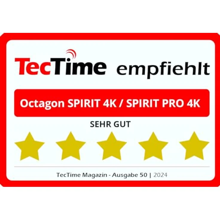 [Test SEHR GUT *] Octagon Spirit PRO 4K UHD Android TV Box, Dual Band WiFi WLAN, Bluetooth Fernbedienung, Sprachsteuerung, HDR10+, HLG, 2GB RAM & 32GB Flash, TV IP Receiver, Bluetooth 5.1 – Bild 2