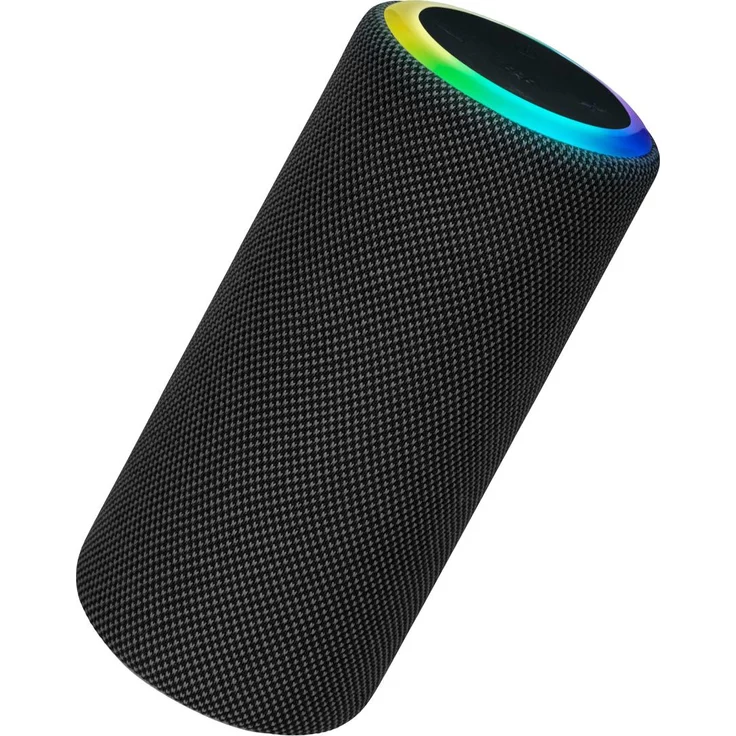 Bigben Party BT-MS2, Bluetooth-Lautsprecher mit 30 W Ausgangsleistung, 360°-Sound, LED-Leuchtfunktionen, Micro-SD-Kartenleser, spritzwassergeschützt IPX6, schwarz