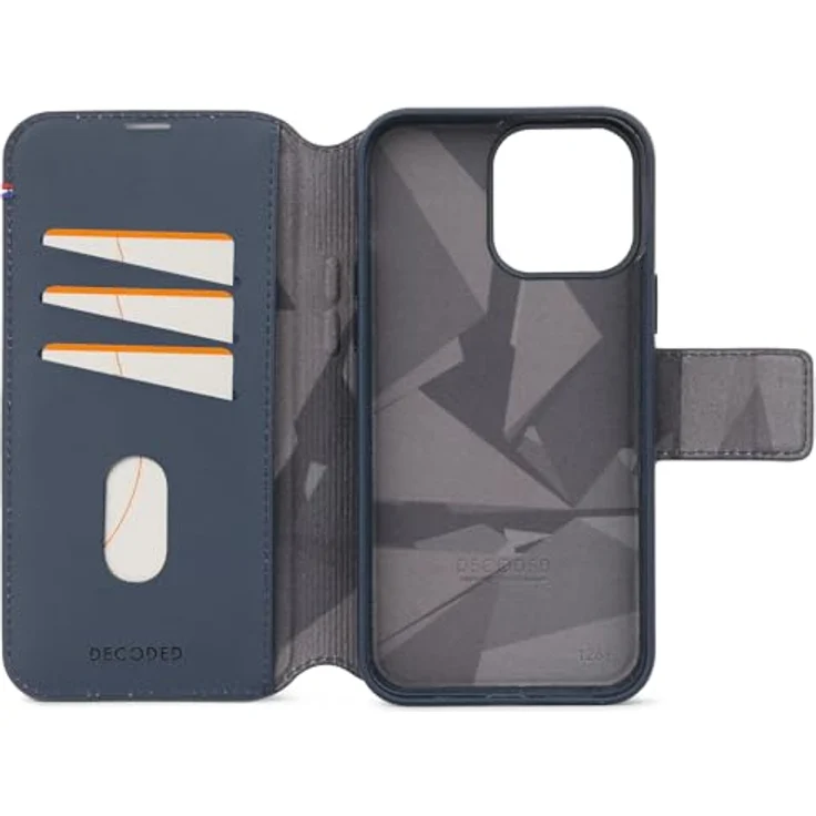Decoded Leather Detachable Wallet für iPhone 15 Pro, 2-in-1 mit drei Kartenfächern, True Navy – Bild 5