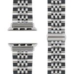 NALIA Trivo Edelstahl Armband für Apple Watch SE & Series 1-10, rostfreies Metallarmband mit Schmetterlingsschließe, Platin Silber, anpassbare Länge 38/40/41/42mm