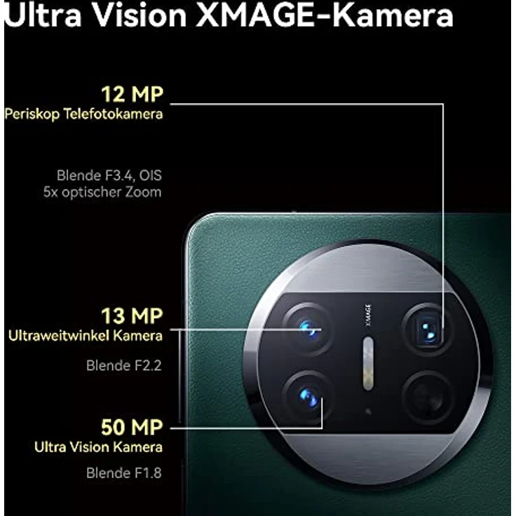 HUAWEI Mate X3, schlankes, leichtes, klappbares Quad-Curve Design, 12GB + 512GB, Robustes Kunlun Glass, Ultra Vision XMAGE-Kamera, dunkelgrün – Bild 4