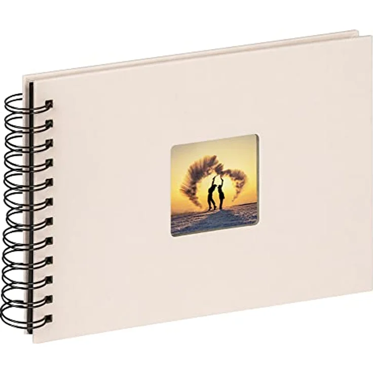 Walther design Fotoalbum Chamois SA-109-W, 23 x 17 cm Spiralalbum mit Cover-Ausstanzung – Bild 1
