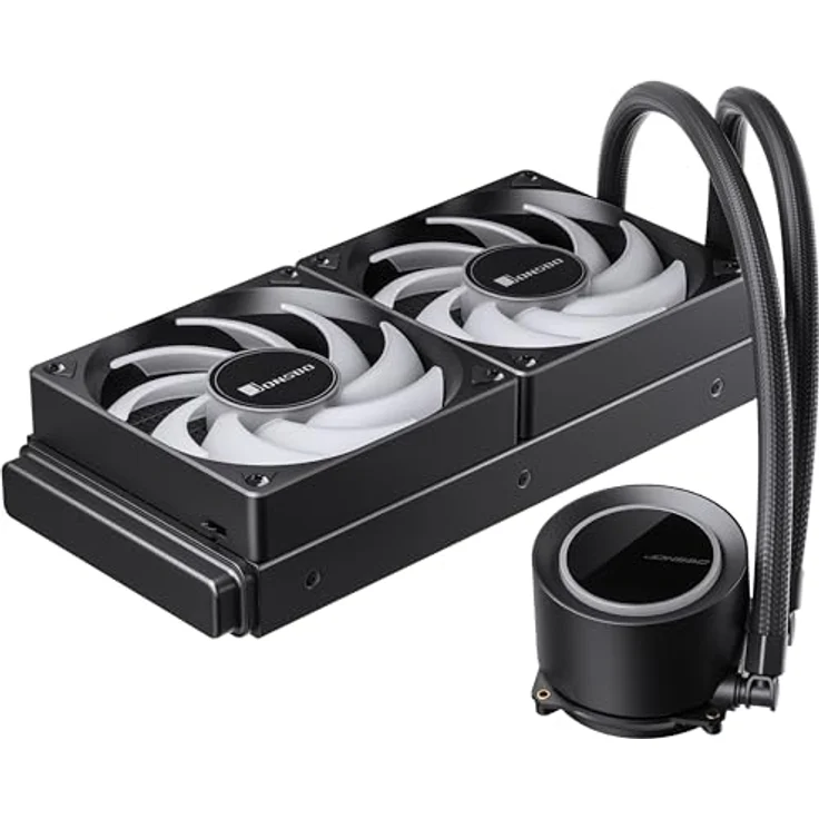 Jonsbo TG-240 All-in-One-PC-Wasserkühlung, Schwarz, 240-mm-Radiator mit RGB-Beleuchtung und zwei vorinstallierten Lüftern, kompatibel mit AMD und Intel Sockeln – Bild 6