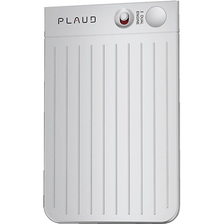 PLAUD NOTE AI Sprachrekorder in Silber – inkl. Etui, Magnetring, Ladekabel & 300 Min./Monat GPT-4o-Transkription