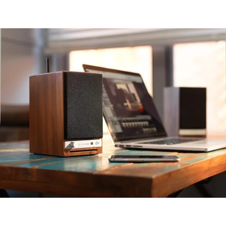 Audioengine HD3-WAL Powered Wireless Tischlautsprecher walnuss Regallautsprecher - 15 Watt - Walnuss – Bild 6