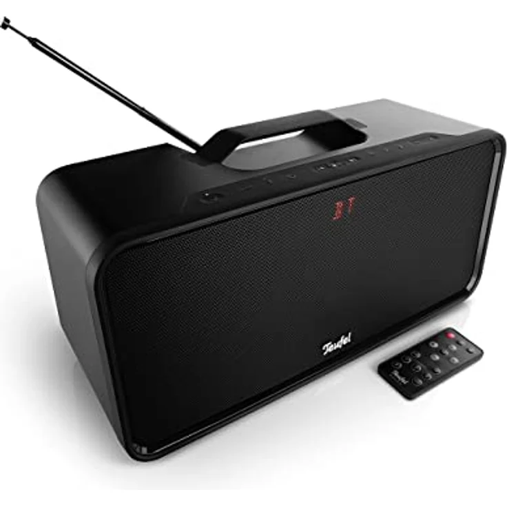Teufel BOOMSTER (3. Gen.) Robuster Bluetooth Lautsprecher mit 2.1-Stereo-System Soundsystem DAB+ und FM-RDS-Radiotuner Schutz vor Strahlwasser nach IPX5-Norm Schwarz – Bild 1