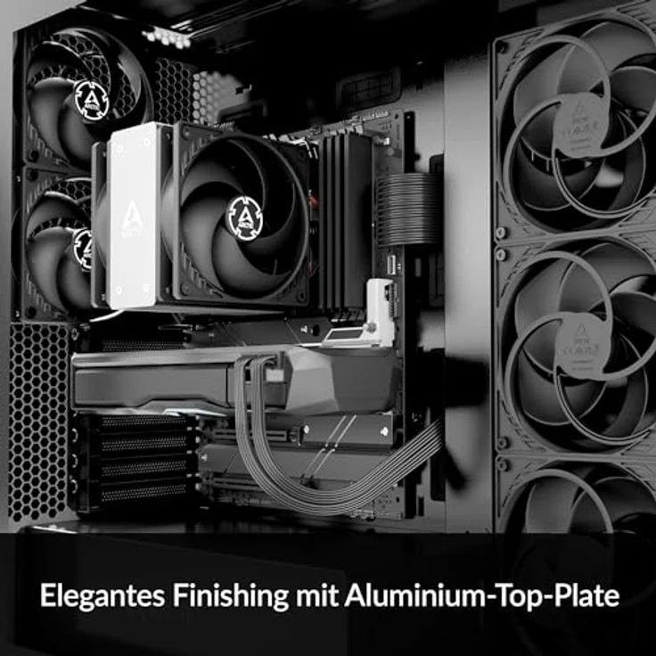 ARCTIC Freezer 36 - Single-Tower CPU Kühler mit Push-Pull, zwei druckoptimierte 120 mm P-Lüfter, Hydrodynamisches Gleitlager, 200–1800 rpm, 4 Heatpipes, inkl. MX-6 Wärmeleitpaste – Bild 2