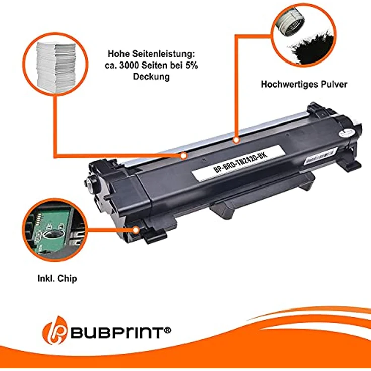 Bubprint Toner kompatibel mit Brother TN-2420, Schwarz, Druckleistung bis zu 3.000 Seiten, einfache Installation – Bild 3