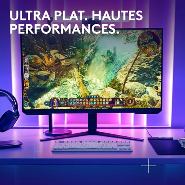 Logitech G G515 Lightspeed TKL Kabellose Tastatur (FRA) (Blue | Tactile) - Weiß - Schlankes Design und erstklassiges Tipperlebnis – Bild 2