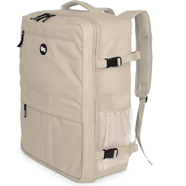 Hauptstadtkoffer blnbag M6 - Bordgepäck-Rucksack 55x40x20 cm Travel Backpack Laptop-Fach, Flugzeug Reiserucksack robust, Cabin Bag max. 44 L, Champagner