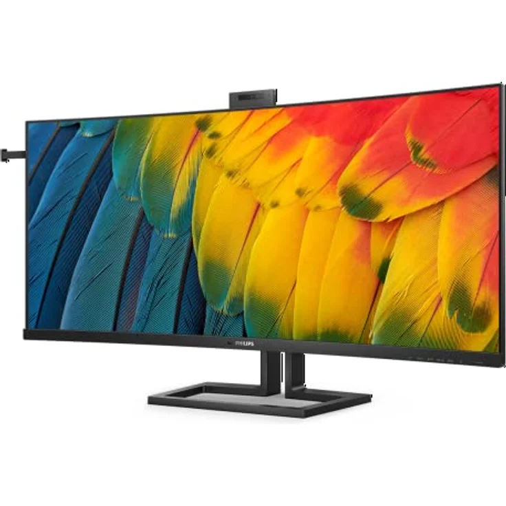 Philips 40B1U6903CH - 40 Zoll Wide UHD Curved Monitor, 5 MP Webcam, höhenverstellbar, Lautsprecher (5120x2160, 75 Hz, HDMI, DisplayPort (in/Out), Thunderbolt, USB Hub) schwarz – Bild 4