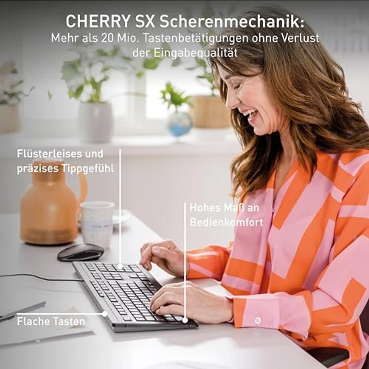 CHERRY STREAM - Tastatur - USB - GB QWERTY - CHERRY SX - Schwarz (JK-8500GB-2) – Bild 2