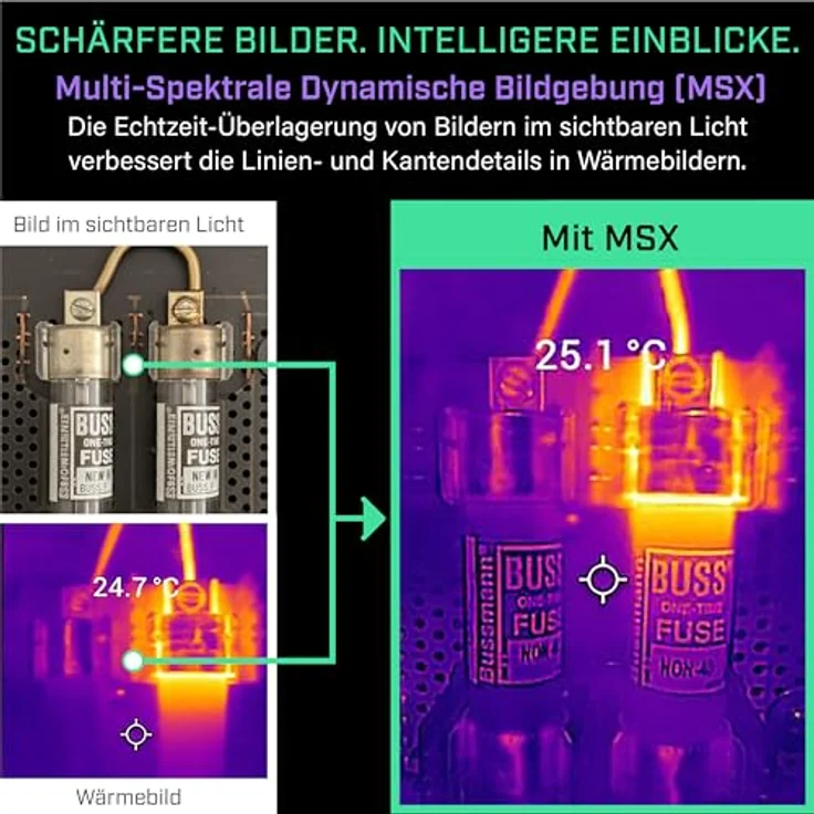 FLIR FP3IC Wärmebildkamera, Schwarz, 160 x 120 Pixel, thermische Empfindlichkeit 150 mK, USB-C, Akkulaufzeit bis 1 Stunde – Bild 5