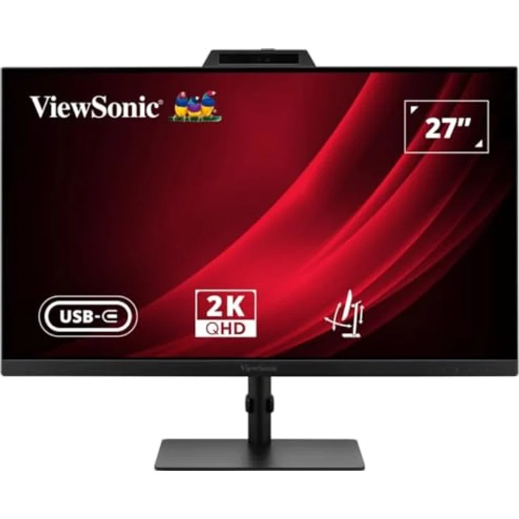 ViewSonic VG2741V-2K, 68,6 cm QHD Monitor mit 100Hz, 5-MP-Webcam, USB-C und HDMI/DP Anschlüssen – Bild 2
