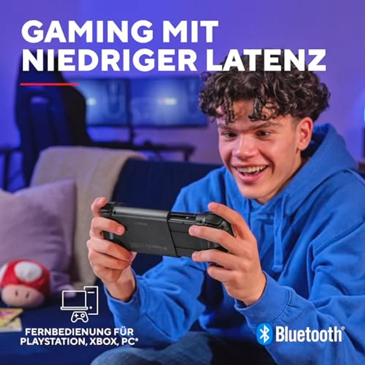 Trust GXT735 Mylox Wireless Mobile Controller, Bluetooth 5.0 für Android und iOS, mit RGB-LED-Tasten und 12 Stunden Akkulaufzeit, Schwarz – Bild 3