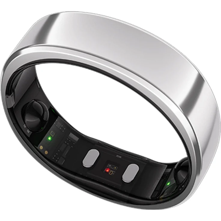 RingConn Smart Ring (Gen2) (8, Silber), ultradünner Smart Ring mit 10-12 Tagen Akkulaufzeit, Wasserdicht bis 100 Meter, Schlaf- und Gesundheitsüberwachung