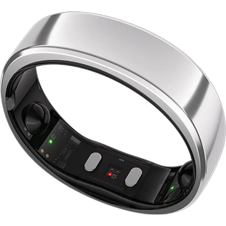 RingConn Smart Ring (Gen2) 13, Silber, mit 10-12 Tagen Akkulaufzeit, Schlaftracking und wasserdicht bis 100 Meter