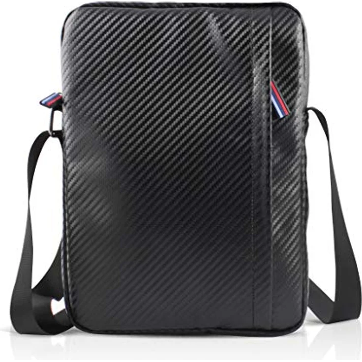 BMW BMTB8MCPBK PU Leder Tablet-Tasche, 7-8 Zoll, Stripe Carbon Effekt Tricolor, schützt vor Kratzern und Schmutz – Bild 2