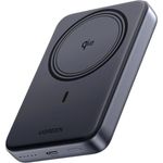 UGREEN Nexode Wireless Powerbank 10000mAh magnetische Power Bank mit Qi2-zertifiziert, 15W kabellose & 30W USB-C-Kabel Schnellladung Magsafe kompatibel mit iPhone 16 Pro Max/16 Pro/16/15/14, Schwarz