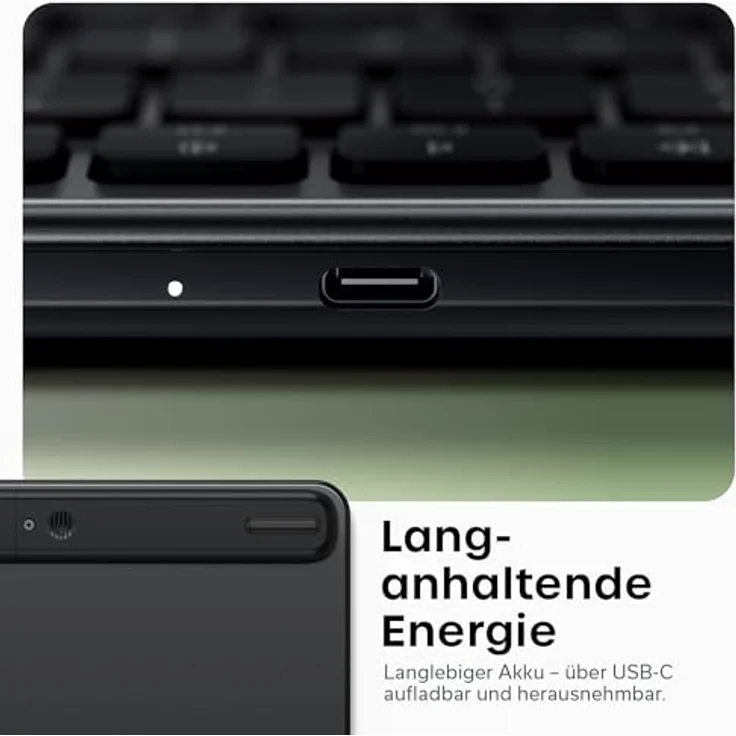 SATECHI Slim EX1 Kabellose Tastatur, Kompakte Bluetooth-Tastatur für Mac, Windows & Android mit Numpad, Space Schwarz – Bild 8