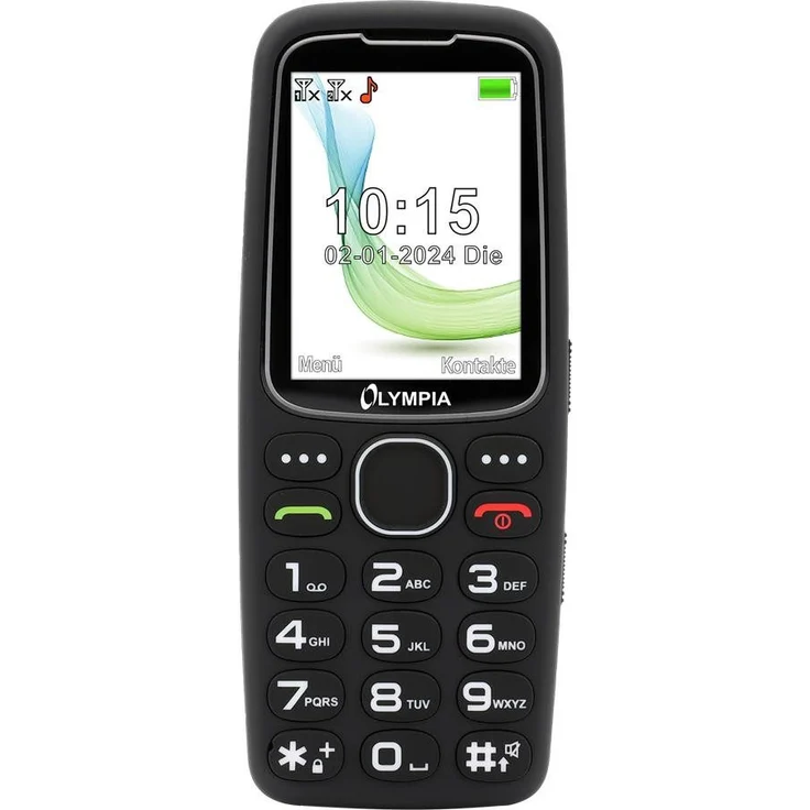 OLYMPIA OFFICE Star Seniorenhandy (Großtasten, Bluetooth, Dual-SIM, schwarz) – Bild 1