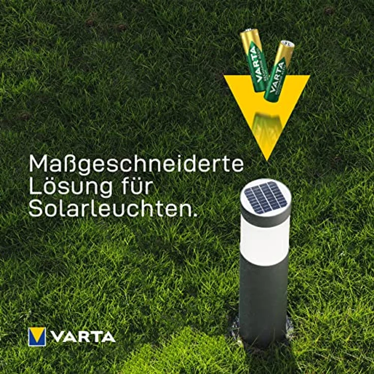 VARTA Recharge Akku Solar AAA Micro (550 mAh Ni-Mh Akku, wiederaufladbar ohne Memory Effekt) 2er Pack – Bild 6