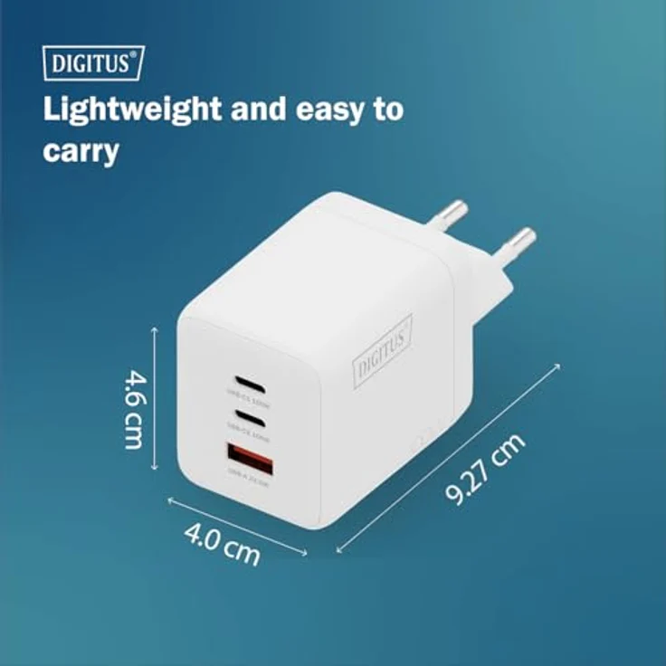 Digitus GaN II Charger 100W, USB Ladegerät mit 2x USB-C und 1x USB-A, weiss – Bild 8