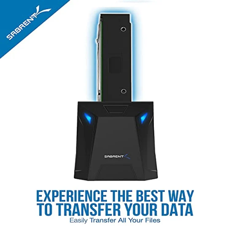 SABRENT SSD/HDD 2,5/3,5 Zoll Docking Station, festplatten gehäuse, USB 3.2 Gen1 Hard Drive, sata auf USB Enclosure mit Netzteil 12v, Festplatte extern Adapter case typ A mit 1.8m Kabel, Werkzeuglose – Bild 4