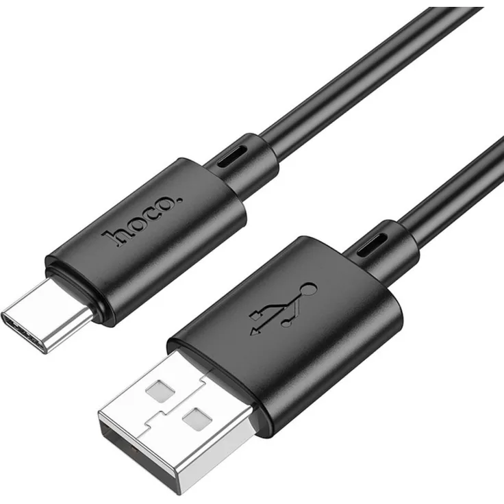 HOCO X88 USB-A zu Typ-C Kabel, 1 m, 3A, schnelles Aufladen und Datenübertragung bis 480 Mb/s, Schwarz