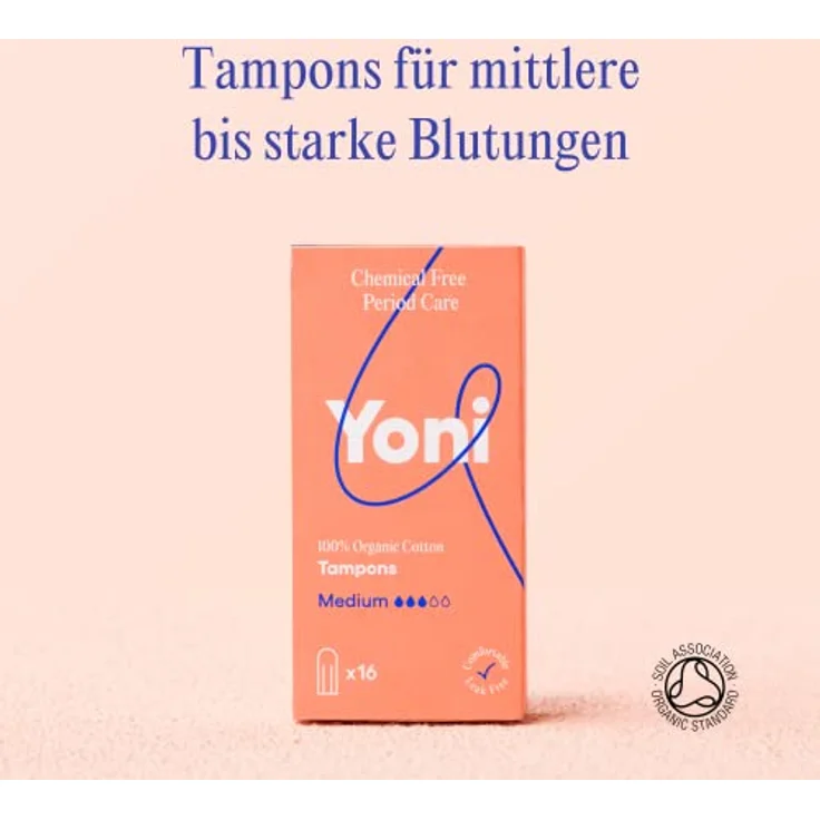 Yoni Tampons Medium aus 100% Bio-Baumwolle, hypoallergen und atmungsaktiv, 16er Pack - Preisvergleich – Bild 2