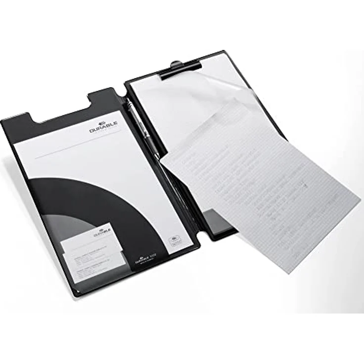 Durable Klemmbrettmappe 233201, A4+, Kunststoffbezug, mit Stiftehalter, schwarz – Bild 4