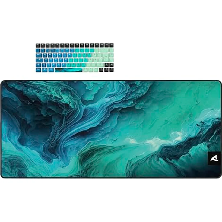 Sharkoon SKILLER SGK50 S3 Design Bundle D4, Tastatur Zubehörset mit PBT-Tastenkappen, speziell für deutsche Tastatur-Layouts, Mausmatte mit abgenähten Rändern – Bild 1