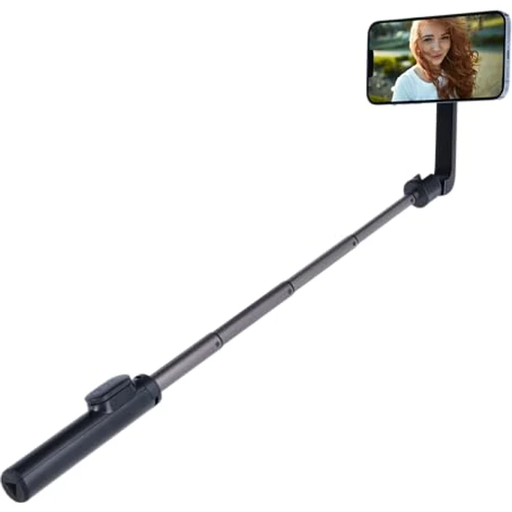 Rollei MSS Selfie Tripod, magnetisches Stativ und Selfie Stick mit Bluetooth-Fernauslöser, bis 64,3 cm hoch, schwarz – Bild 3