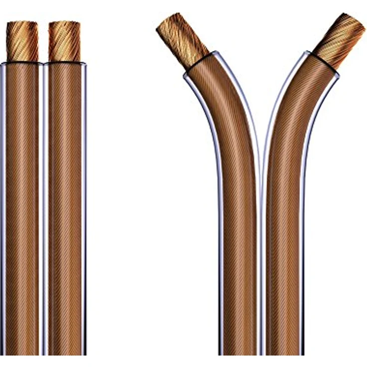 PureLink SP060-025 Lautsprecherkabel 2 x 2,5mm² (99,9% OFC Vollkupfer 0,20mm Litze) HiFi Boxenkabel, 25m, transparent – Bild 5