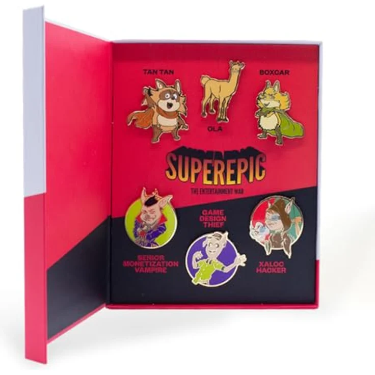 ININ SuperEpic: The Entertainment War - Special Limited Edition für Nintendo Switch, handgezeichnete Levels, Sammler-Box, Original-Soundtrack, Premium-Charakter-Pin-Set und Art-Booklet, weltweit limitiert auf 700 Exemplare – Bild 4