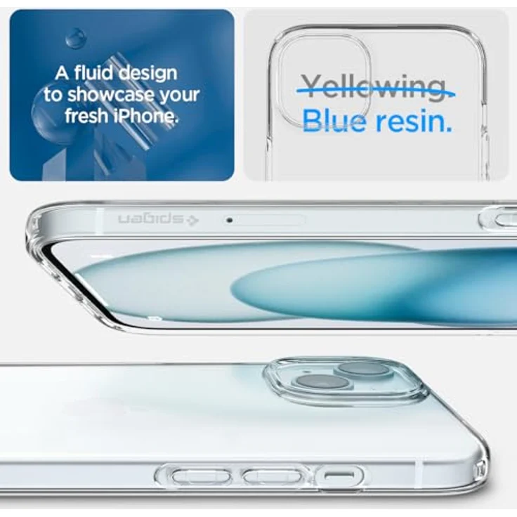 Spigen Liquid Crystal Hülle Kompatibel mit iPhone 15 -Crystal Clear – Bild 3