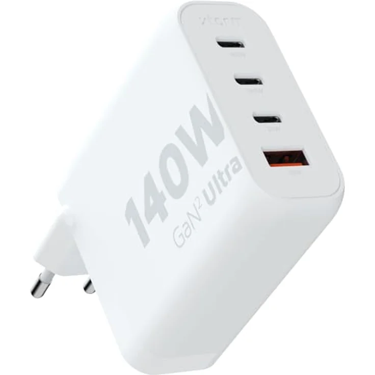 Xtorm GaN2-Ultra Heimladegerät, 140W, 4 Anschlüsse, GaN-Technologie, Power Delivery & Quick Charge, Multiport-Ladegerät, recyceltes ABS, kompatibel mit Smartphone, Tablet und Laptop - Weiß – Bild 1