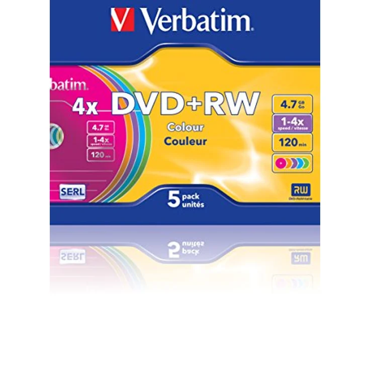 Verbatim DVD+RW 4,7 GB - 4-fache Brenngeschwindigkeit - hohe Lebensdauer - Kratzschutz - 5 Stück - Preisvergleich – Bild 2